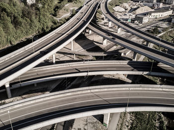 High angle view of bridge in city