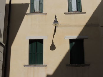 Closed door of building