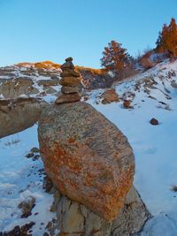 Scenic view of snow covered landscape