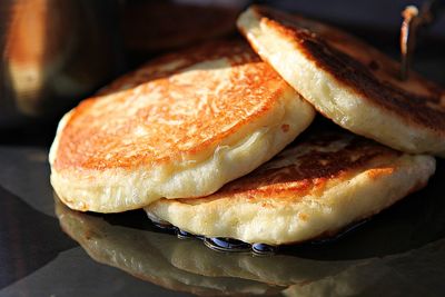 High angle view of bread on table