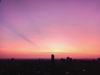 City at sunset