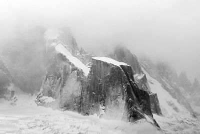 View of snow covered land