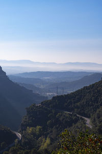 High angle view of landscape against sky