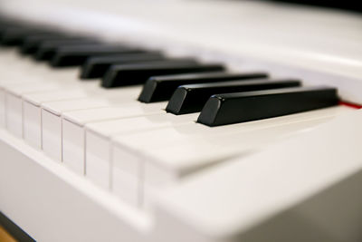 Close-up of piano keys