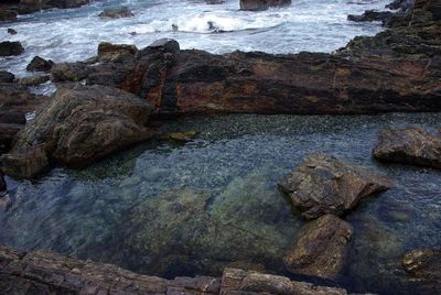 Rock formation at sea shore