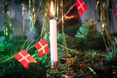 Close-up of christmas decorations