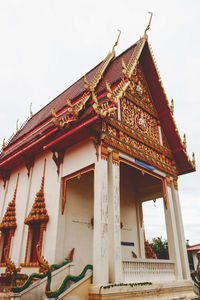 Low angle view of traditional building against sky