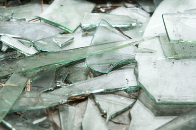 Full frame shot of broken glass