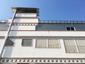 Low angle view of building against clear sky