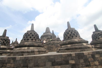 Stupas of building against sky