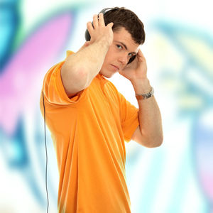 Young man looking at camera