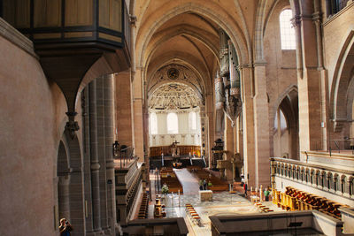 Inside view of the main hall in the cathedral in trier, germany