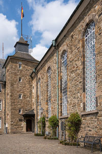 Low angle view of historical building against sky