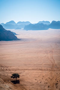 Scenic view of desert against sky