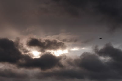 Low angle view of cloudy sky