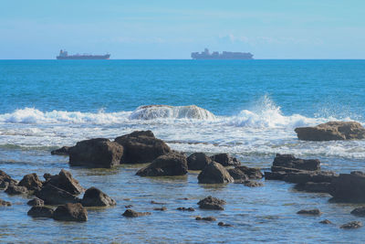 Scenic view of sea against sky