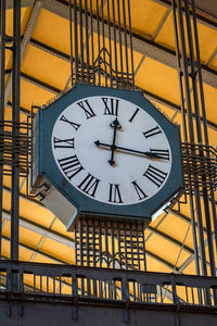 Low angle view of clock