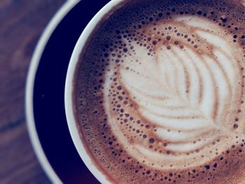 Directly above shot of coffee on table
