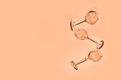 Close-up of key against yellow background