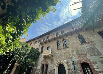 Low angle view of historic building against sky