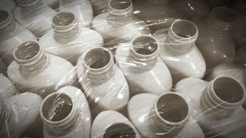 Full frame shot of bottles