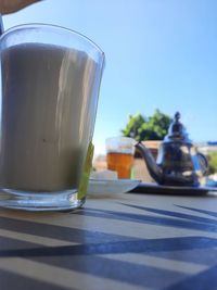 Close-up of coffee on table