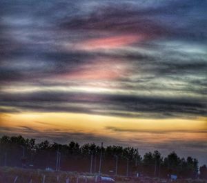 Scenic view of dramatic sky during sunset