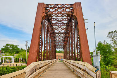 Low angle view of bridge against sky