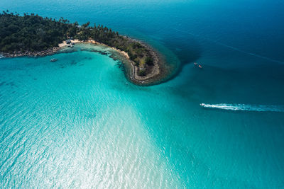 High angle view of sea