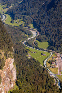 High angle view of landscape