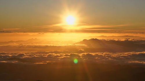 Scenic view of cloudscape against sky during sunset