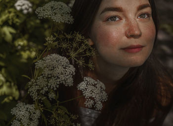 Close-up portrait of young woman