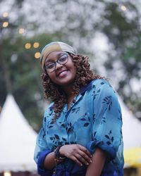Portrait of smiling young woman
