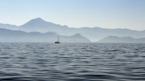 Sailboat in the sea