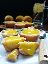 Close-up of food on table