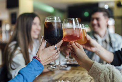 Group of people drinking glass