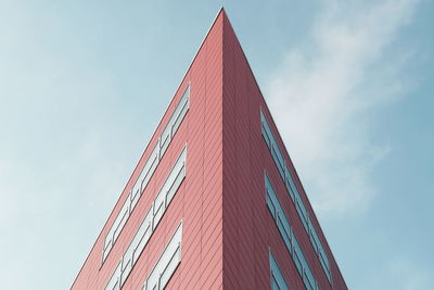 Low angle view of modern building against sky