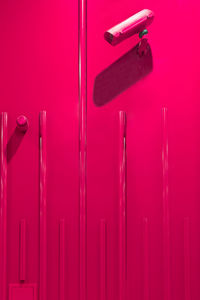 Close-up of red door