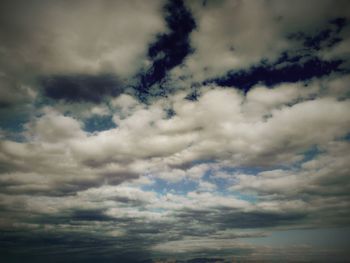 Low angle view of cloudy sky