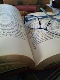 Close-up of book