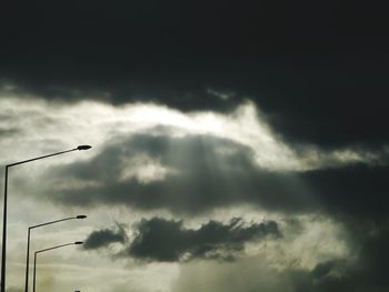 Low angle view of storm clouds in sky