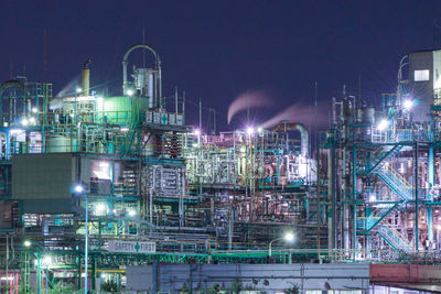 I took a photo at a famous factory night view spot in japan.