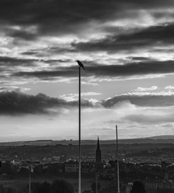 Scenic view of landscape against cloudy sky