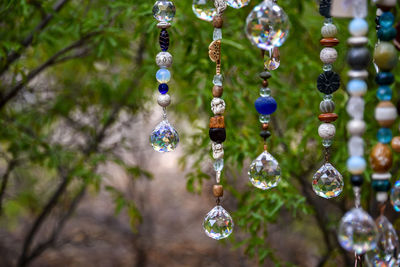 Close-up of decoration hanging outdoors