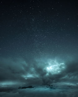 Low angle view of stars in sky at night