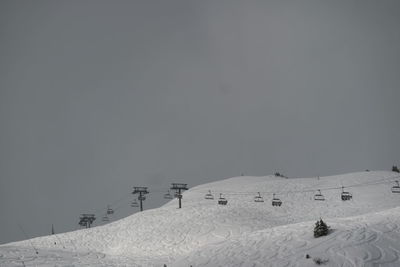 Scenic view of snow covered field against sky
