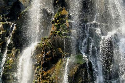 Waves splashing in water