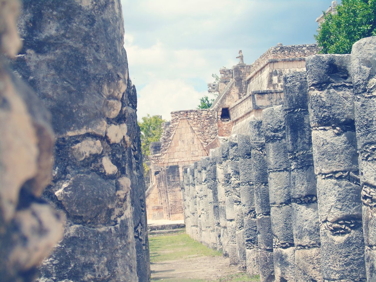 architecture, built structure, building exterior, sky, old, history, weathered, old ruin, the past, stone wall, low angle view, ancient, damaged, wall - building feature, stone material, deterioration, run-down, ruined, abandoned, day