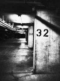 Graffiti on wall in parking lot