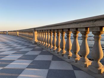 View of railings against clear sky